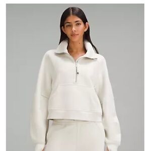 Lululemon •Scuba Oversized 1/2 Zip Bone Color XS/S
